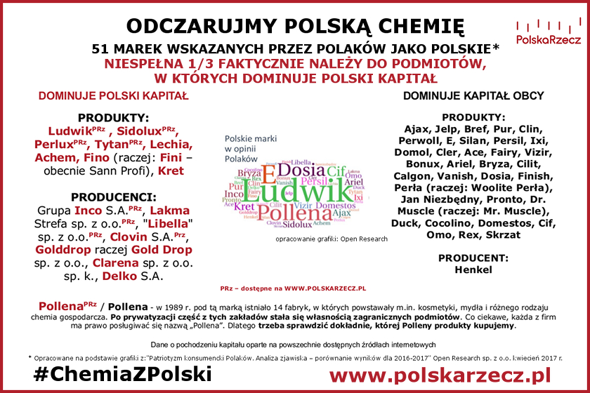 Które marki chemii gospodarczej są polskie zdaniem Polaków
